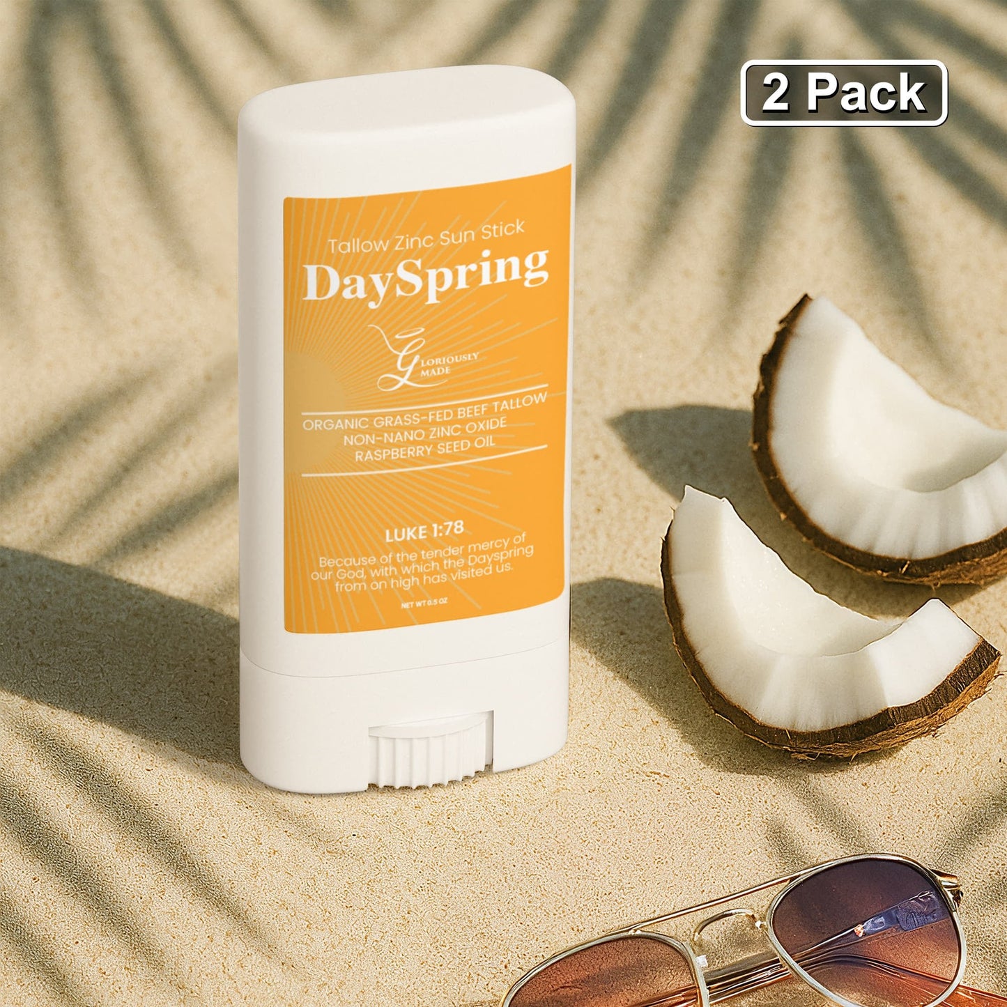 2 Pack Day Spring Tallow Zinc Sun Stick