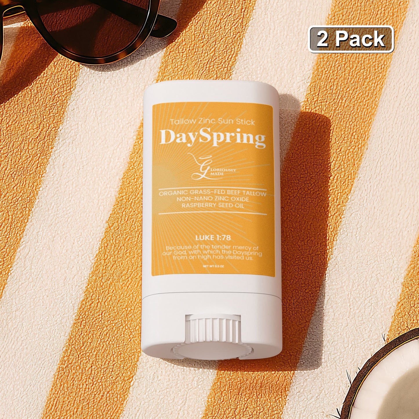 2 Pack Day Spring Tallow Zinc Sun Stick