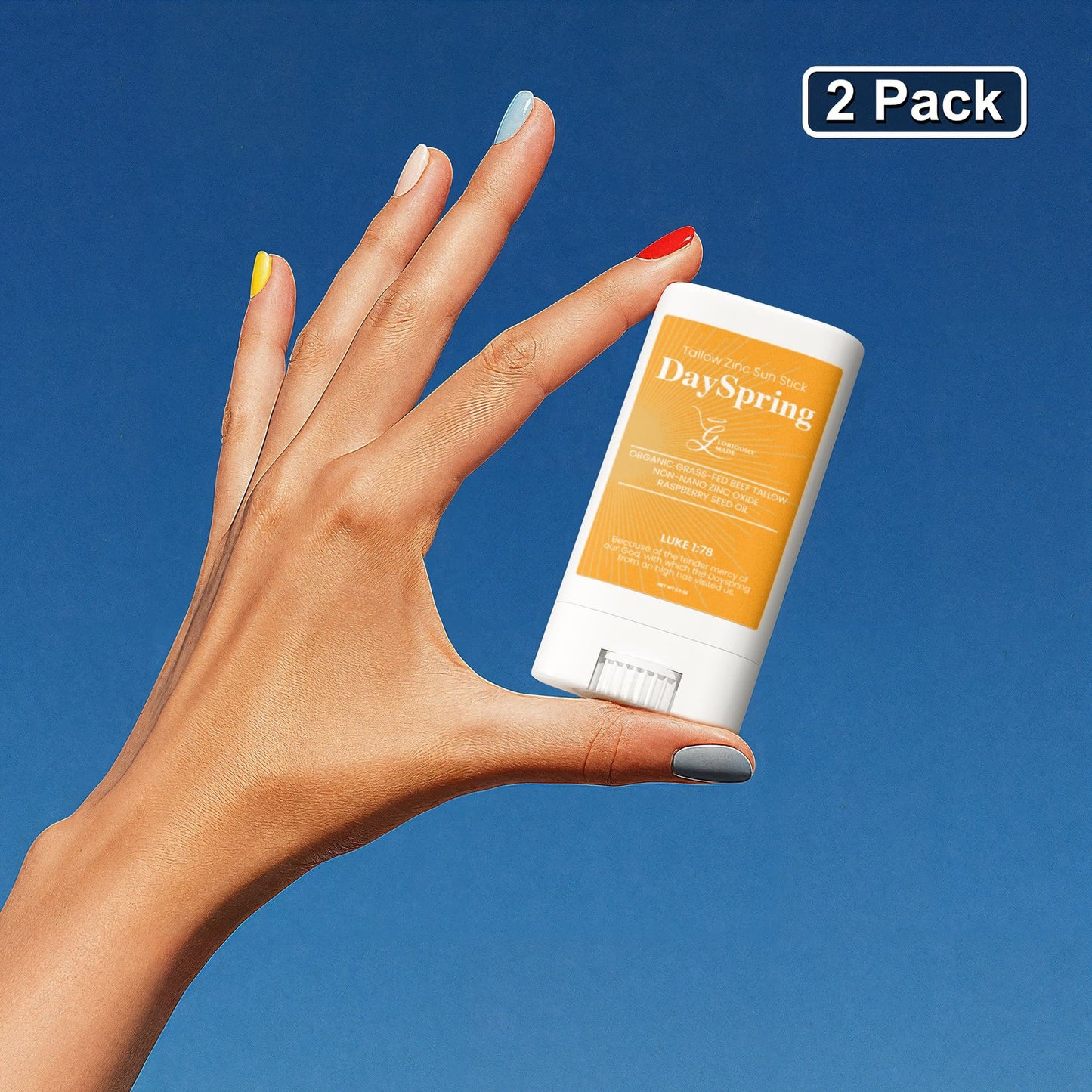 2 Pack Day Spring Tallow Zinc Sun Stick