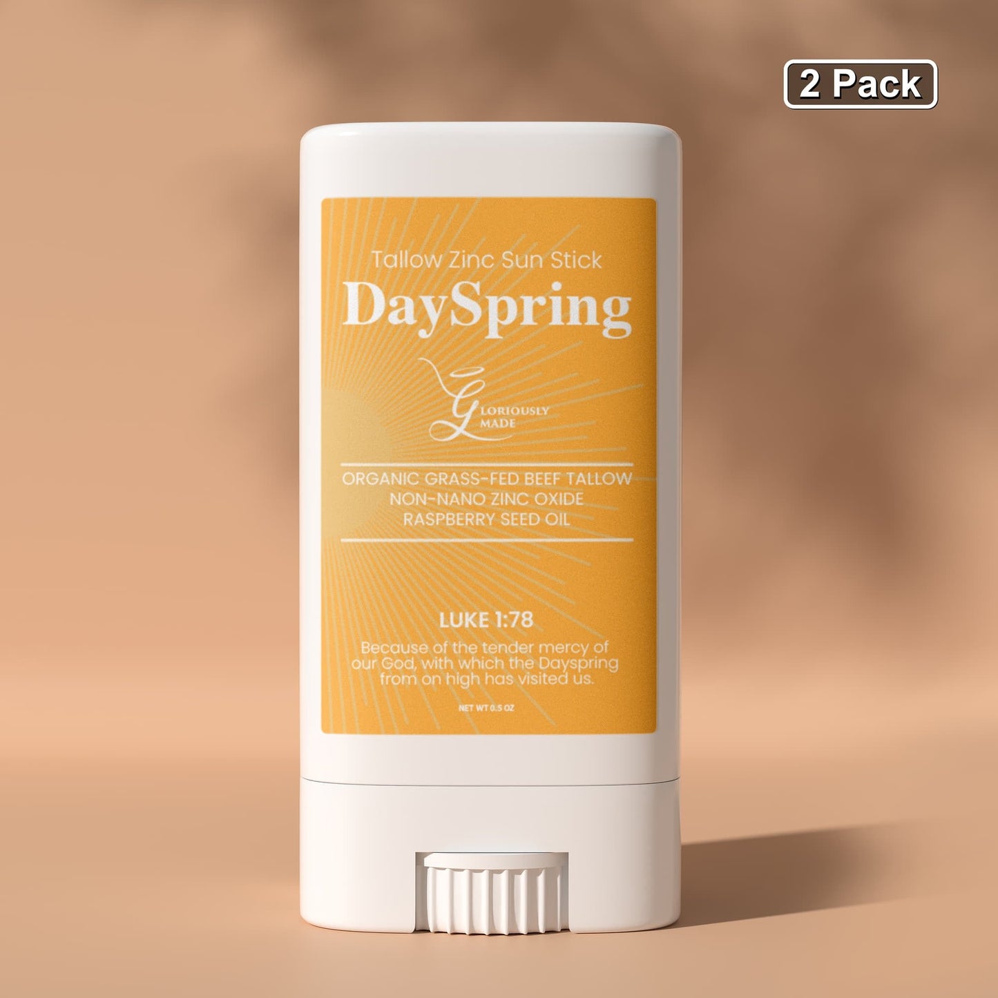 2 Pack DaySpring Tallow Zinc Sun Stick