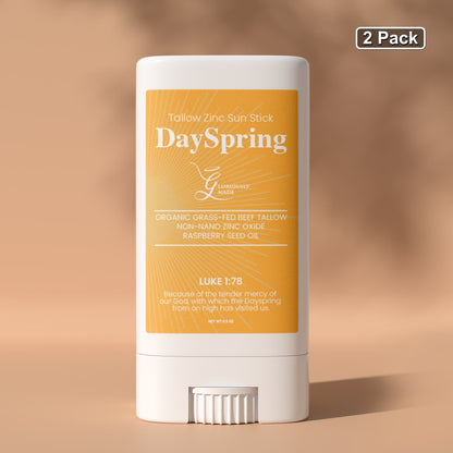 2 Pack DaySpring Tallow Zinc Sun Stick