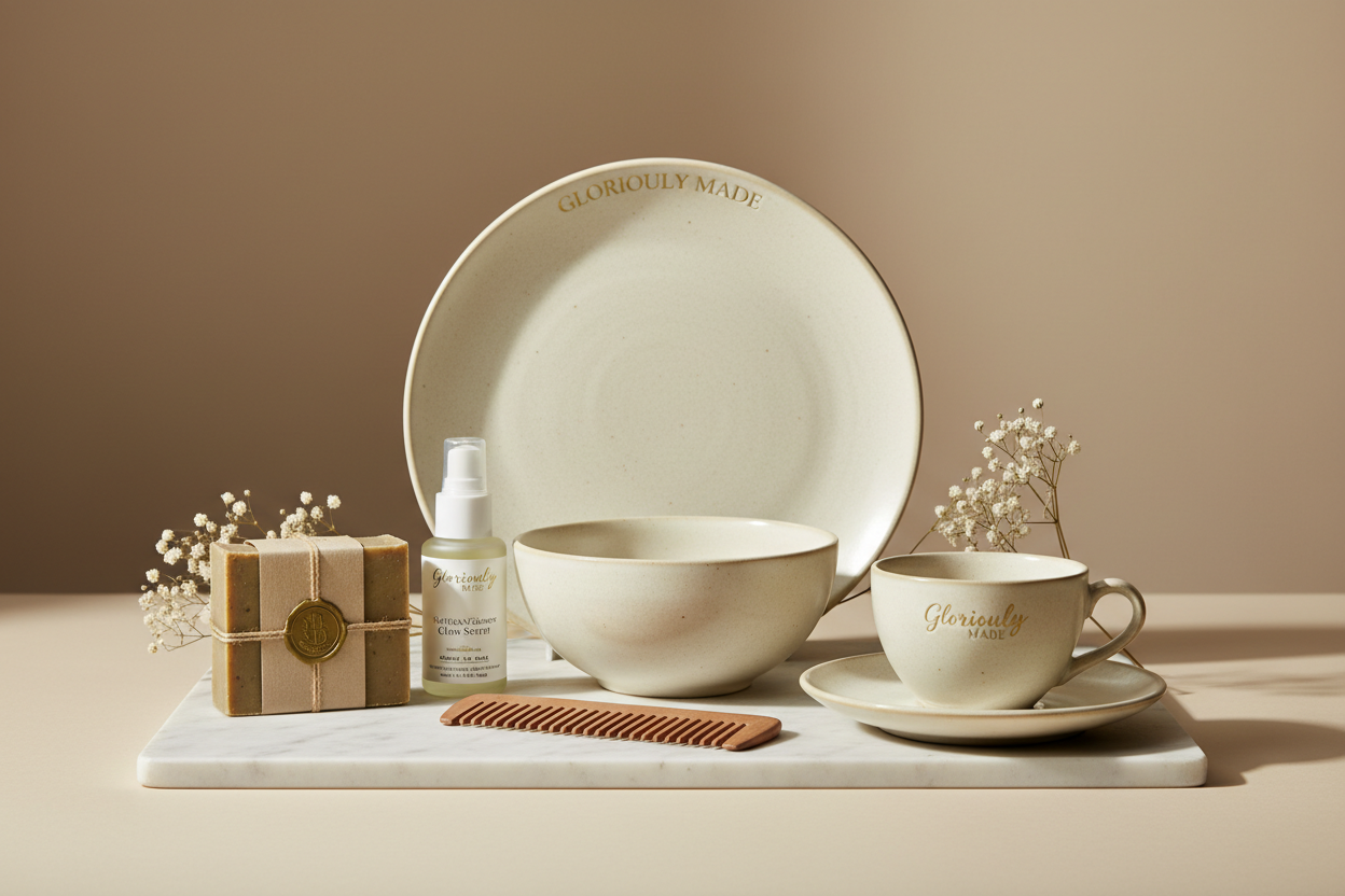 make products image , brand name glorously made 